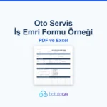 Oto servis iş emri formu örneği: ücretsiz PDF ve Excel şablonu