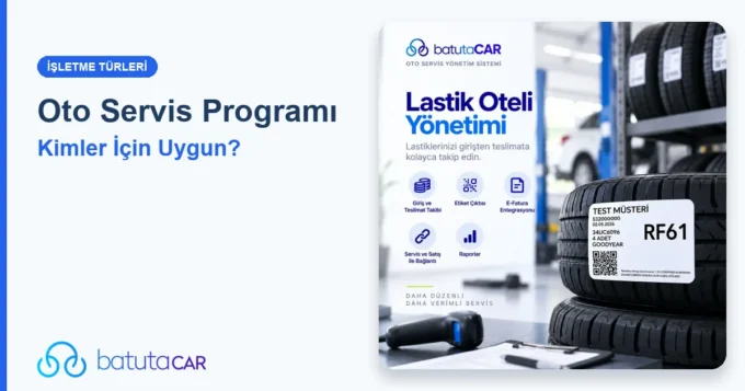 Oto servis programı kimler için uygun: tamirhane, lastikçi, yedek parçacı